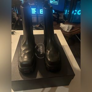 Prada Monolith Chelsea Boots